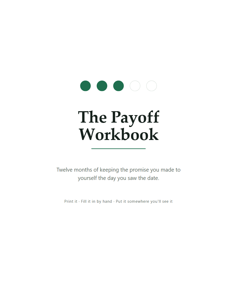 The Payoff Workbook printable PDF