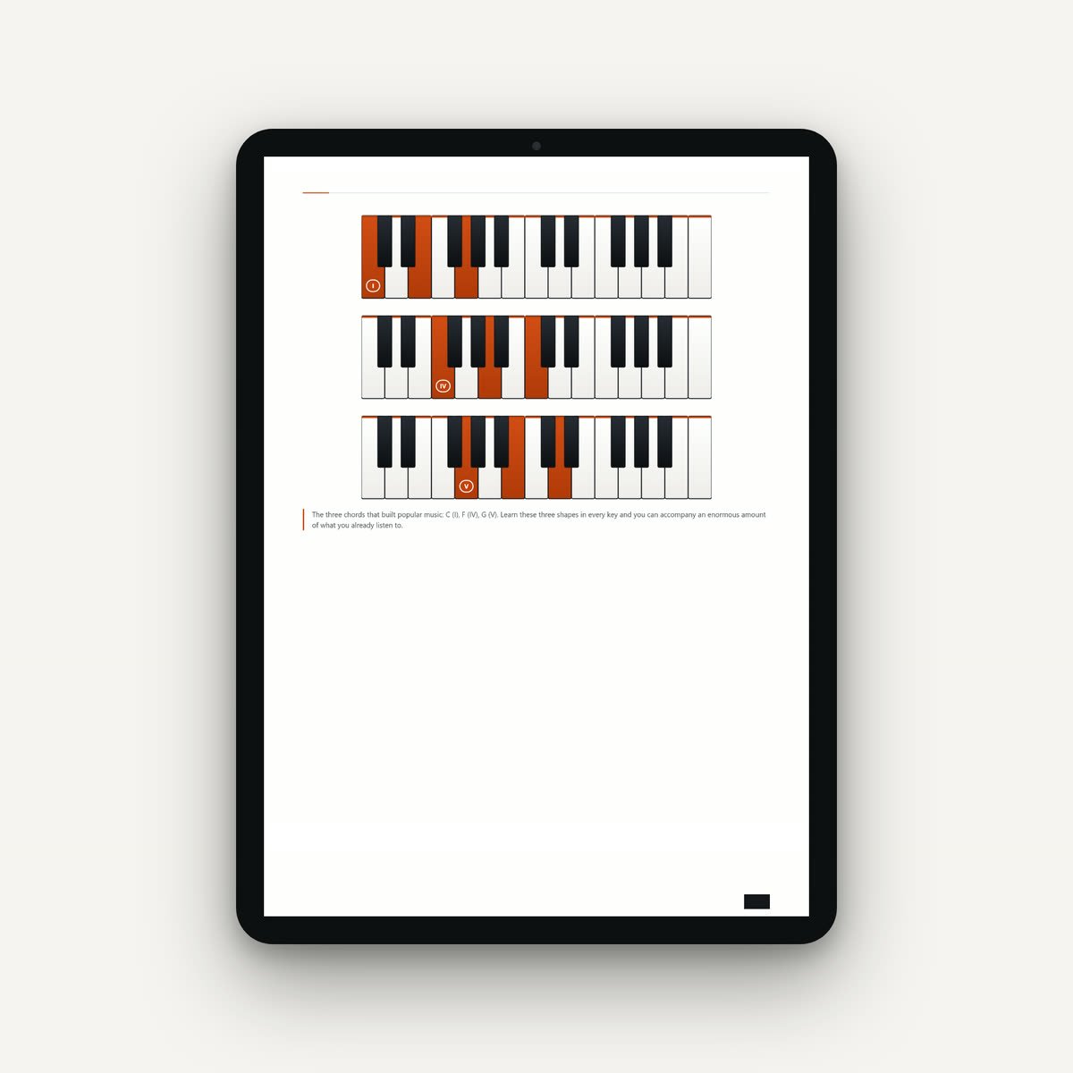 Piano Theory Unlocked on a tablet