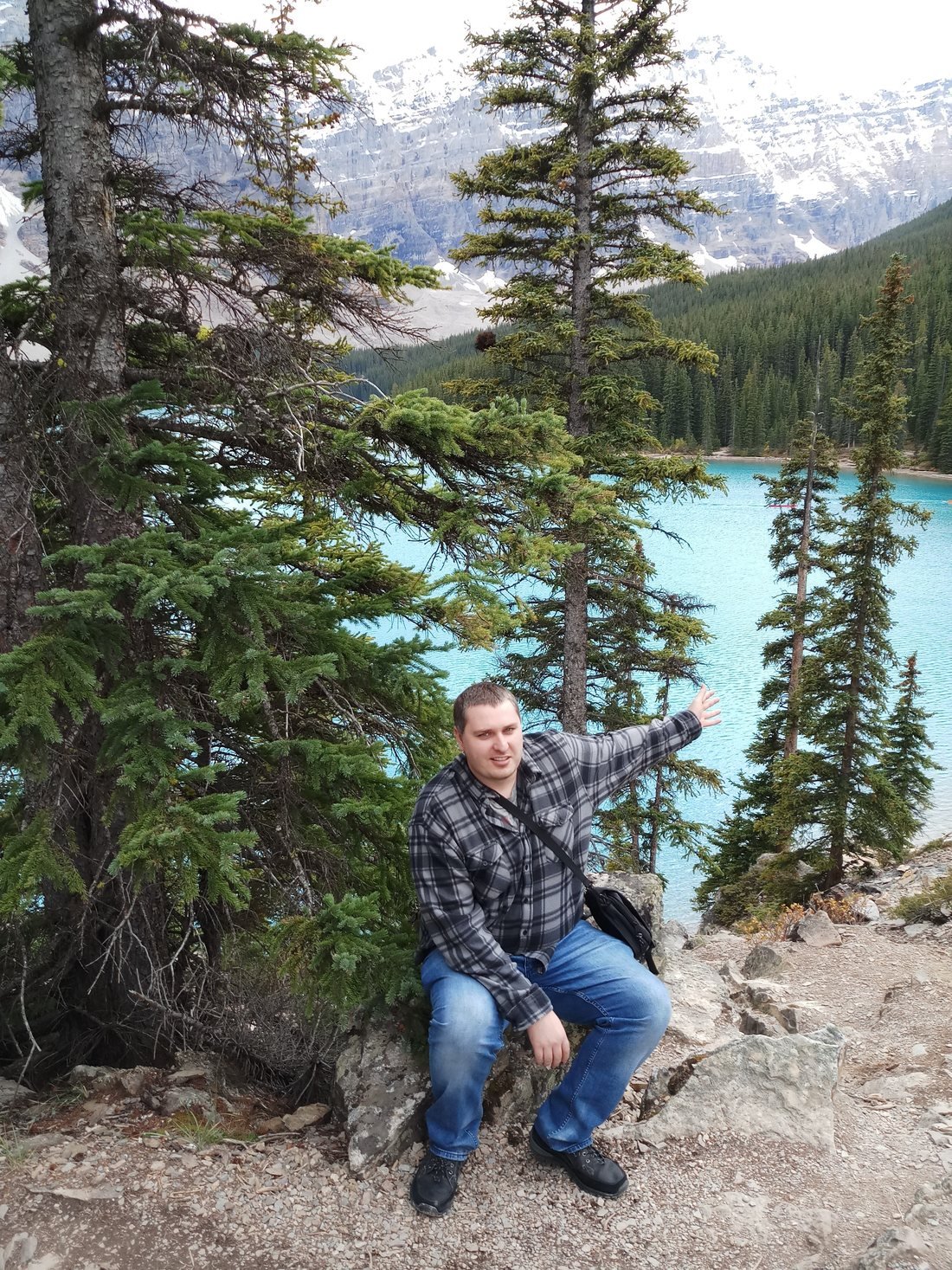 Thomas travelling in Canada
